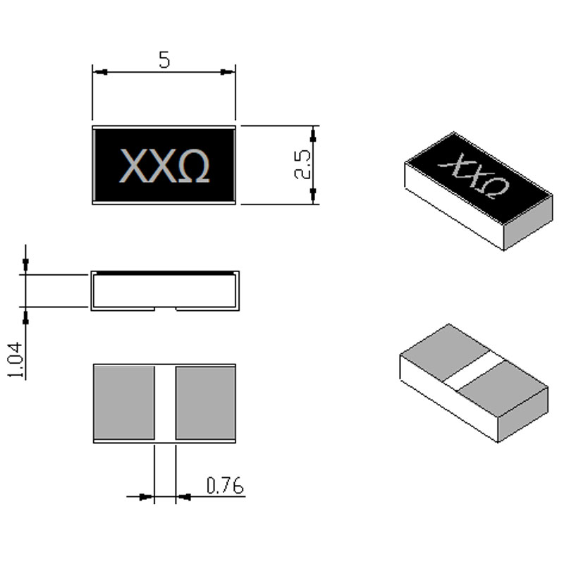 China Rftxx Cr Ta Chip Resistor Rf Resistor Manufacturers And